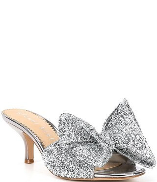 Wendell Sparkly Tinsel Bow Dress Sandals | Dillard's