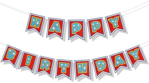 Dog Paw Happy Birthday Banner, Pre-Strung Personalized Birthday Sign Cartoon Themed Decorations f... | Amazon (US)