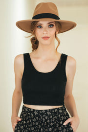 Nina Ribbed Crop Tank | Morning Lavender