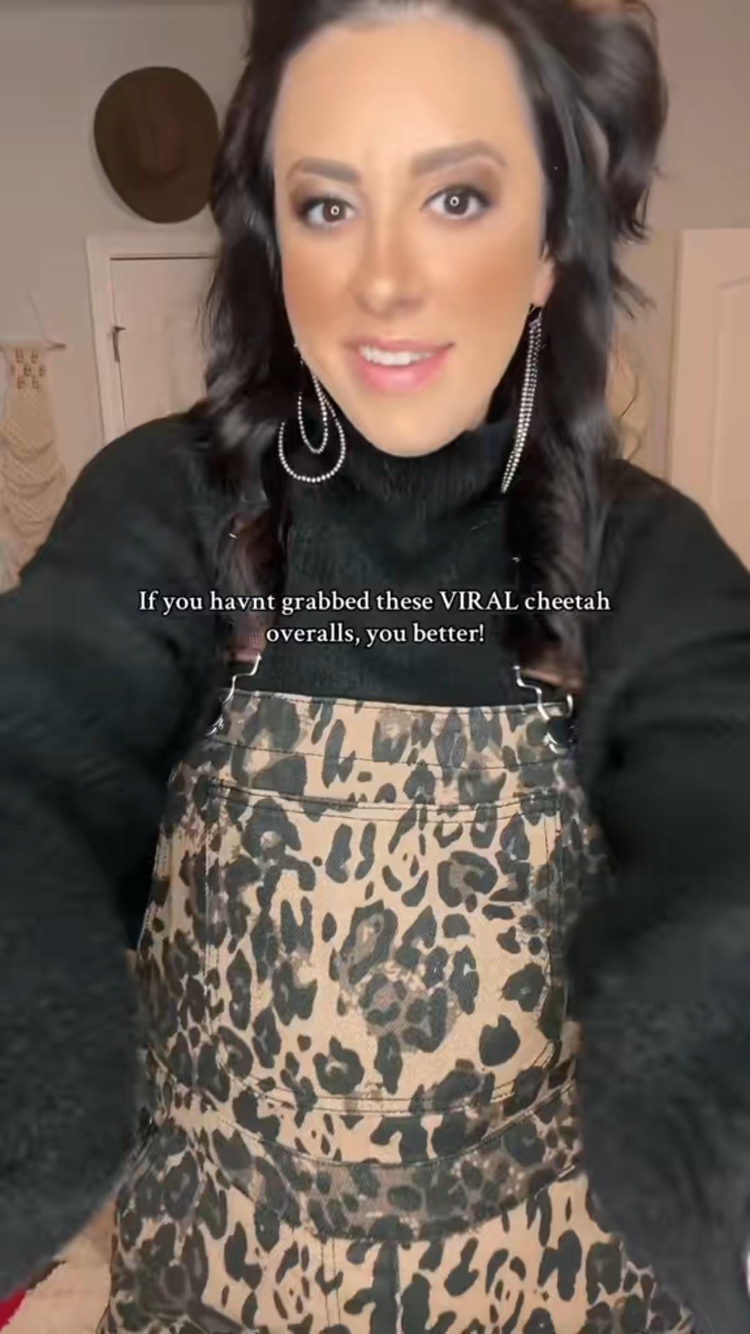 Black sweater and cheetah overalls from Amazon in a medium 

#LTKFindsUnder50 #LTKFindsUnder100 #LTKootd