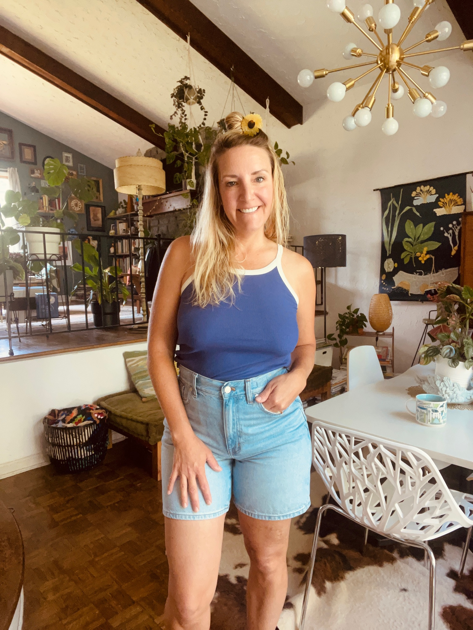 This is the most late 90s look ever .. And I was a teenager then ❤️ both of these are on sale :)! You can get this tank in multiple colors from $12-20.. the review for these jean shorts that sold me was when the reviewer mentioned Virginia slims and I knew she knew what she was talking
About and that this was the real deal ! 
The blue tank shows
A pink tank in the link but it’s blue 

#LTKunder50 #LTKsalealert #LTKstyletip