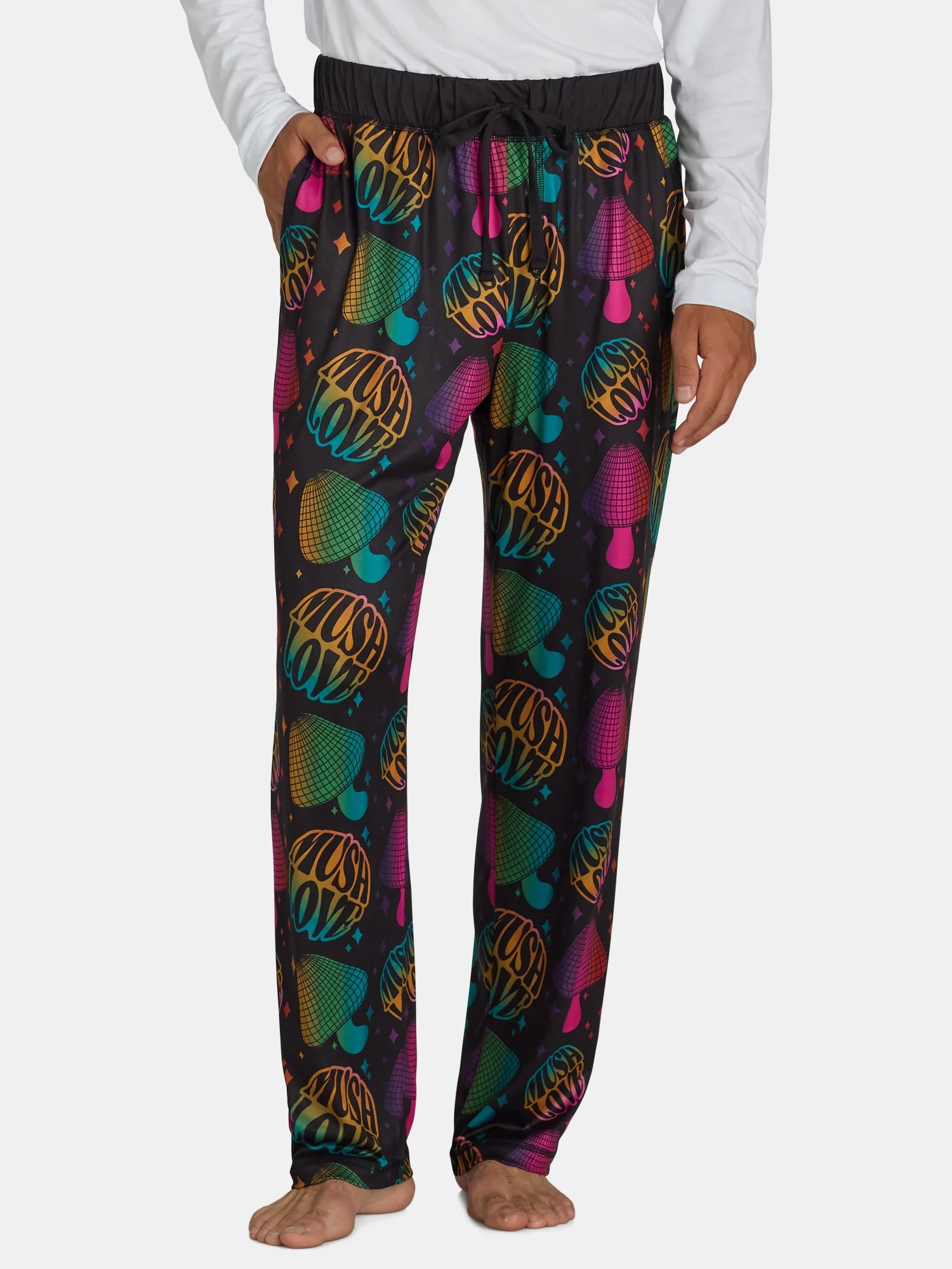Men's Valentine's Day Mushroom Graphic Print Sleep Pants from Way to Celebrate, Sizes S-2XL | Walmart (US)