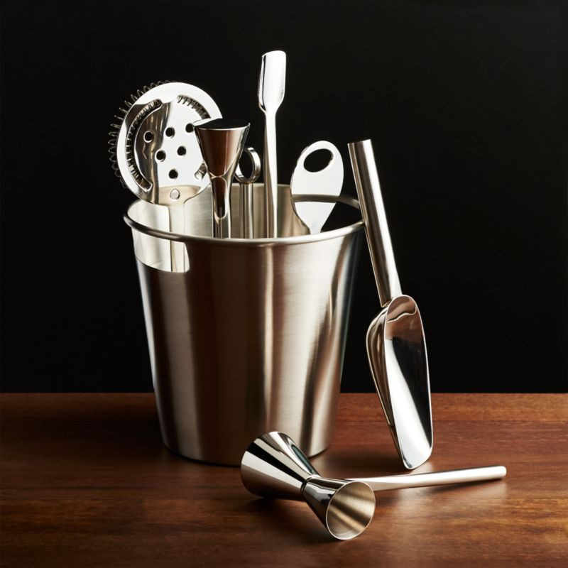 Bar Tool Set Silver + Reviews | Crate & Barrel | Crate & Barrel