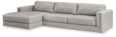 Amiata 2-Piece Leather Sectional with Chaise | Ashley