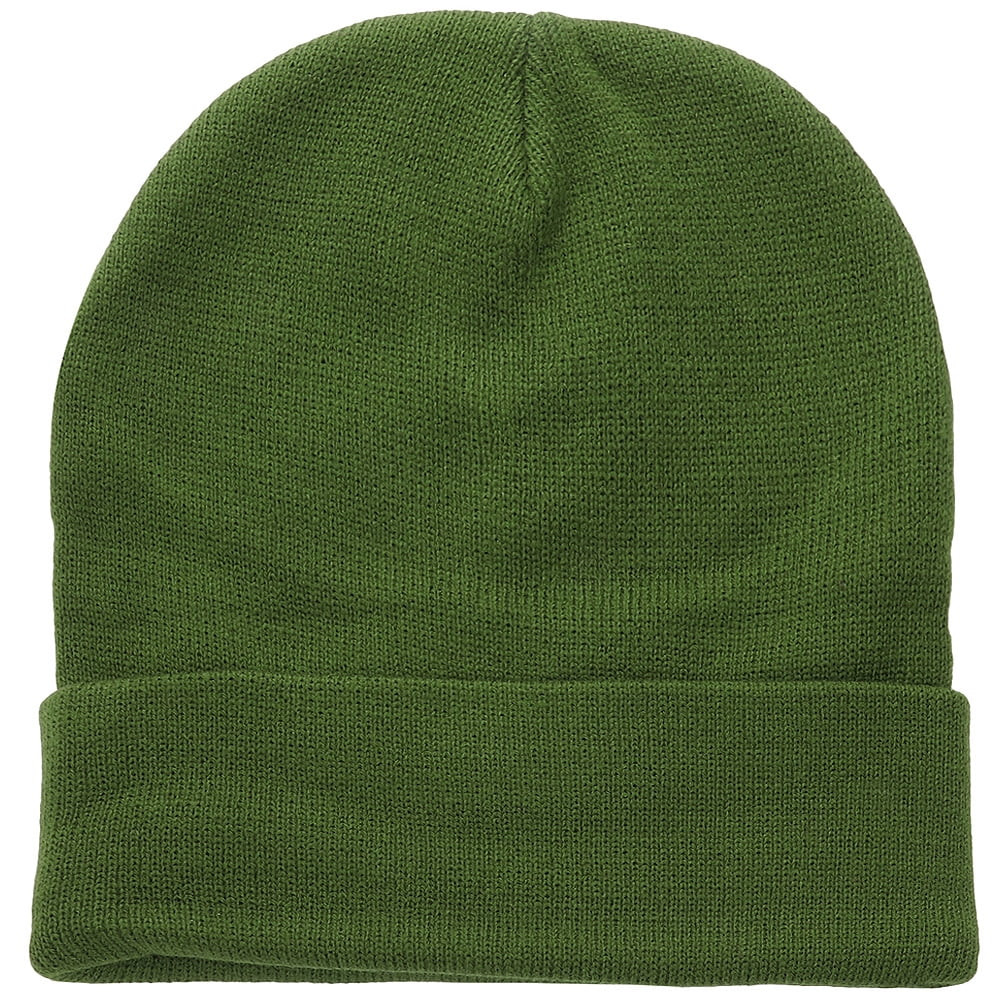 Falari Men Women Knitted Skully Beanie Hat Ski Cap Plain Solid Color Warm Great for Winter Army G... | Walmart (US)