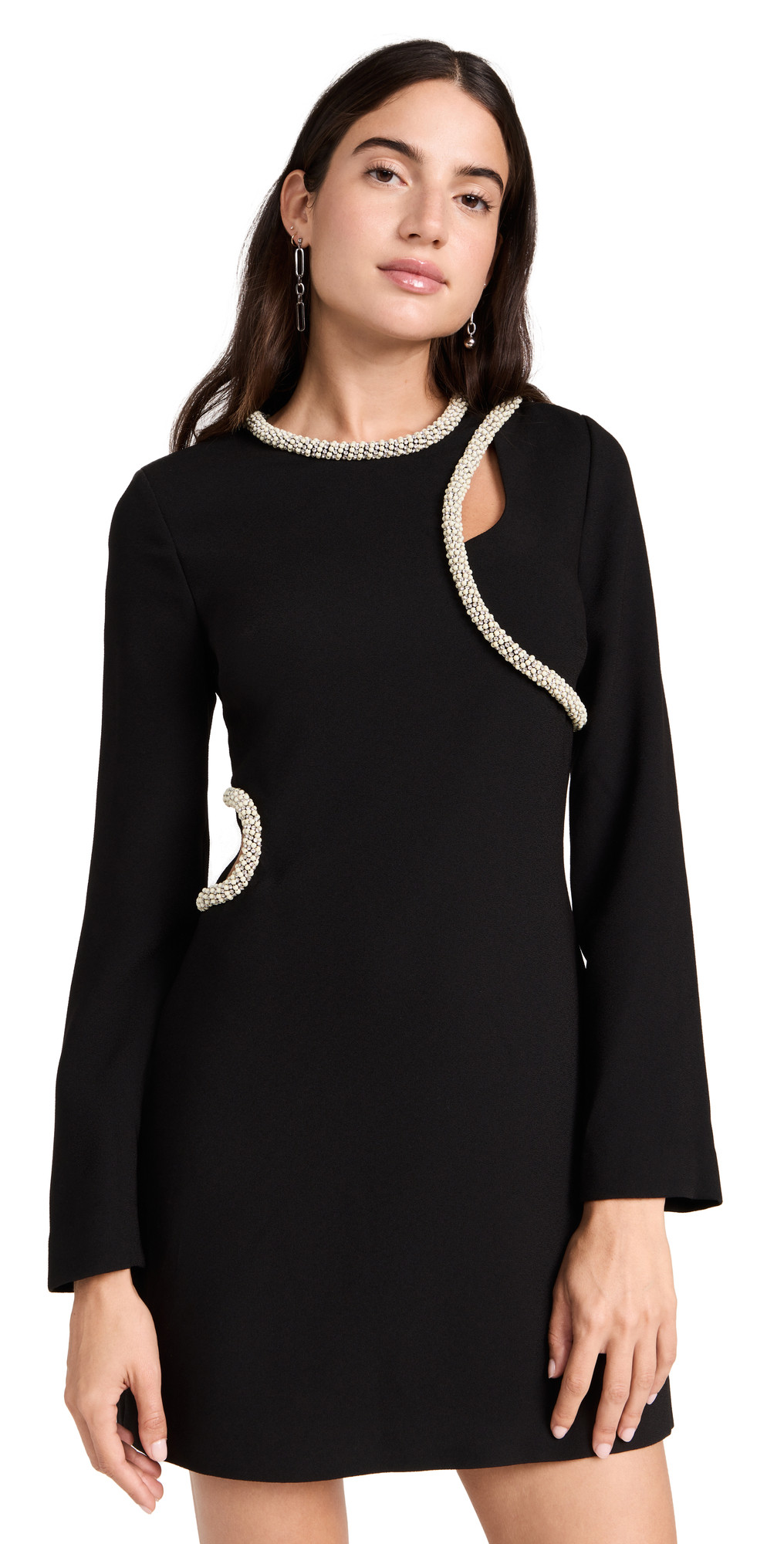 Jonathan Simkhai Katharine Diamante Embroidery Cutout Mini Dress | SHOPBOP | Shopbop