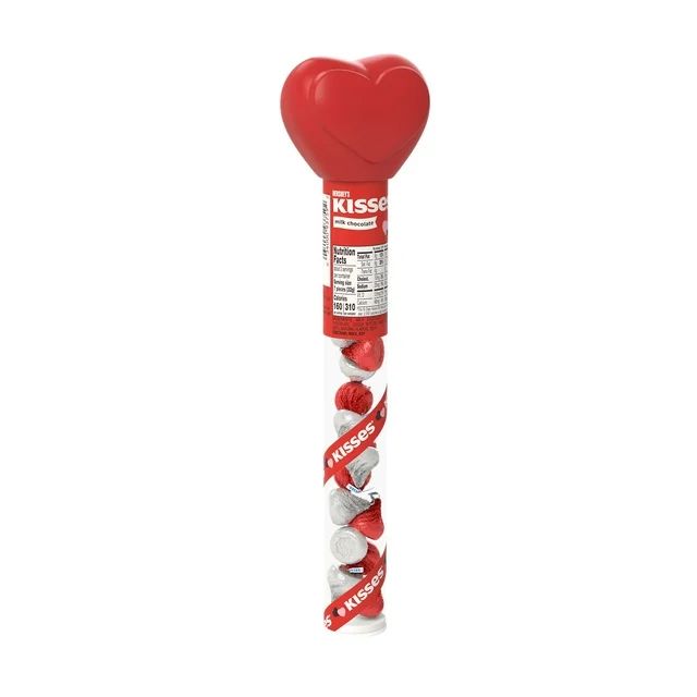 Hershey's Kisses Milk Chocolate Valentine's Day Candy, Plastic Cane 2.24 oz - Walmart.com | Walmart (US)
