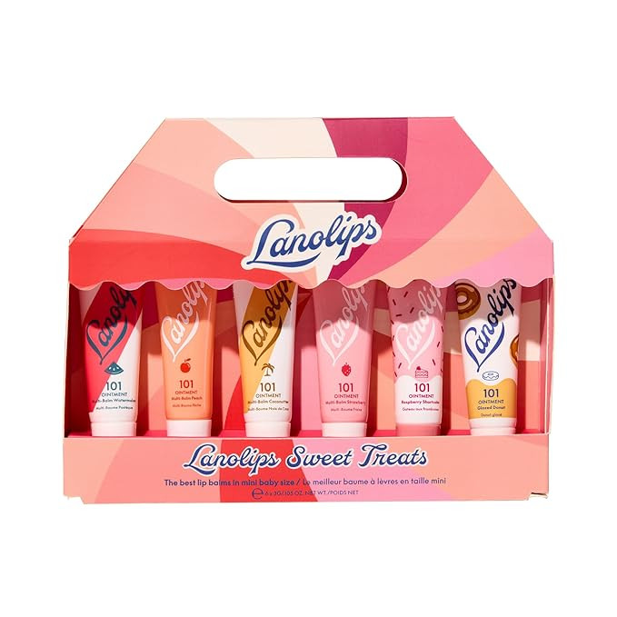 Lanolips Sweet Treats 101 Ointment Lip Balm Minis Gift Set - Strawberry, Coconutter, Watermelon, ... | Amazon (US)