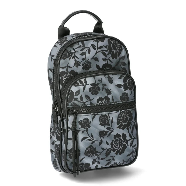 No Boundaries Women's Crossbody Sling Bag, Black Rose | Walmart (US)
