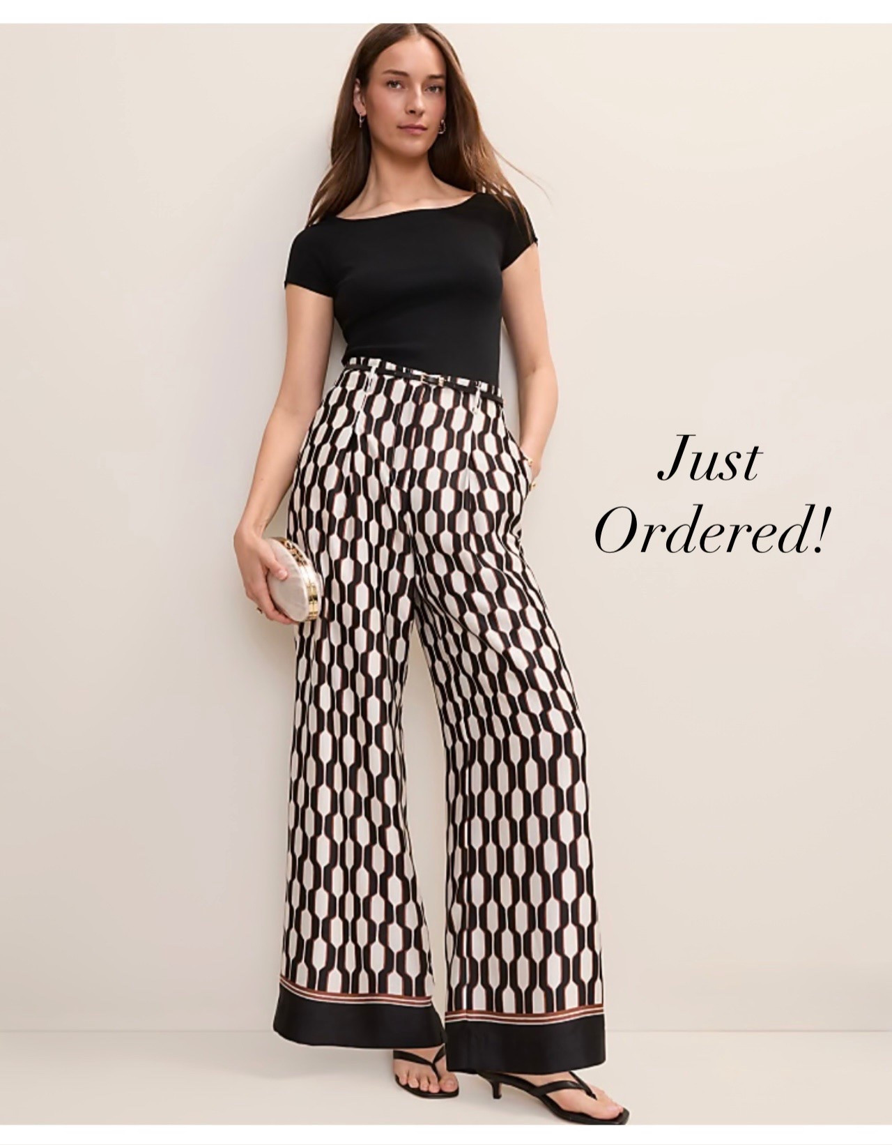 I absolutely adore these Geo print wide leg pants, and I ordered the matching top!  ￼

#LTKootd #LTKSeasonal #LTKWorkwear