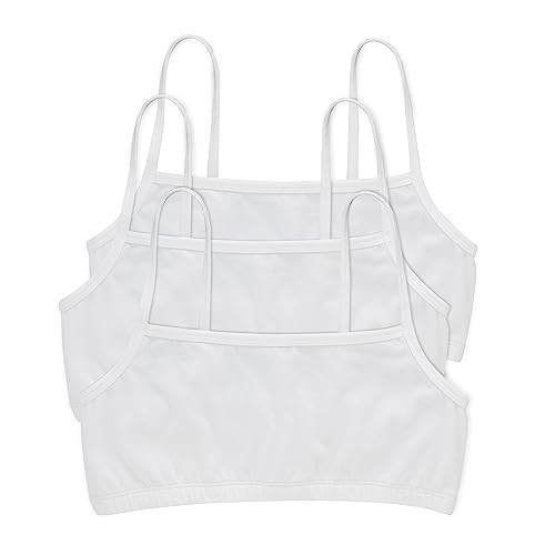 Hanes womens Cotton String Bralette, 3-pack Bra, - White, Medium US (pack of 3) | Amazon (US)
