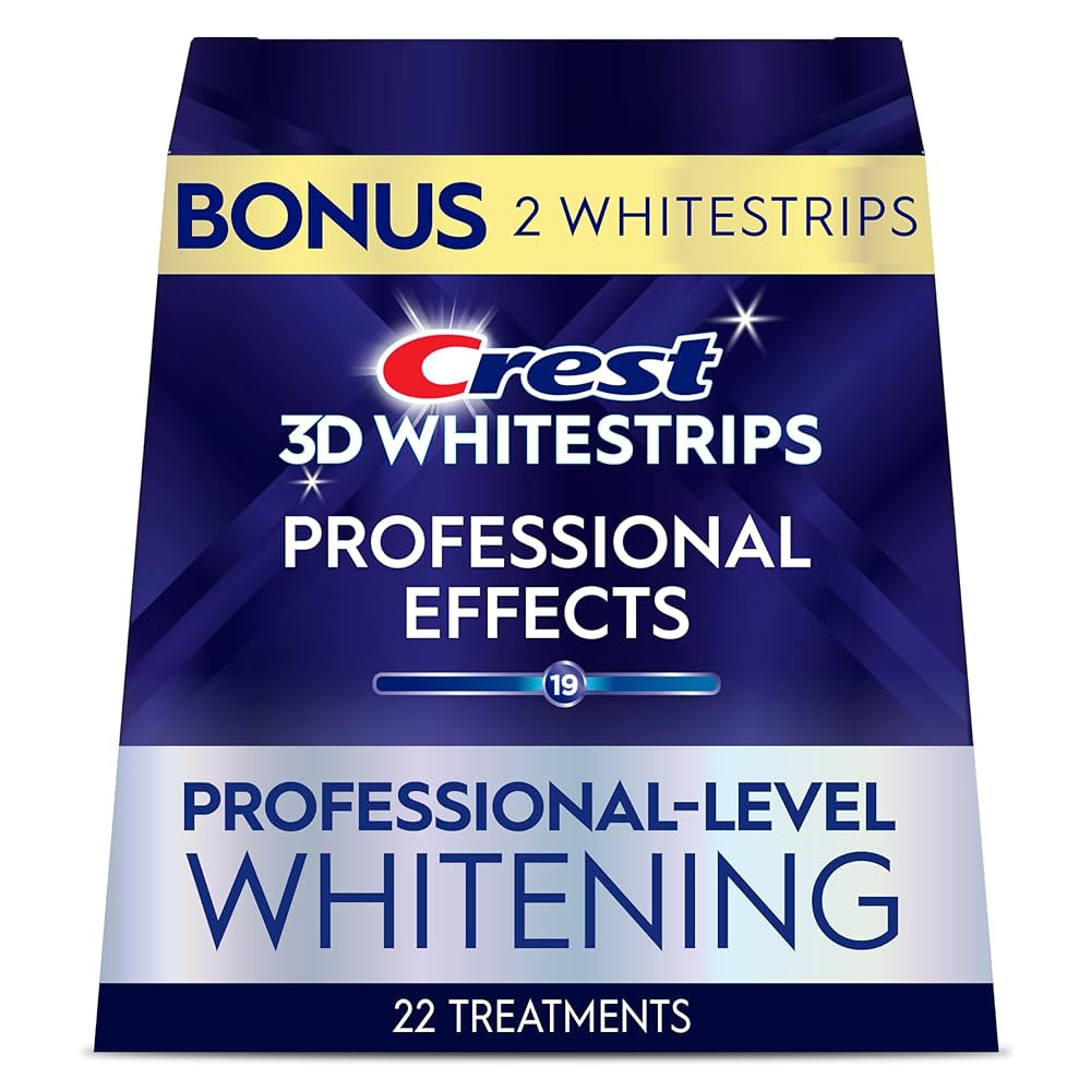 Crest 3D Whitestrips Professional Effects, Whitestrip 3D White, Teeth Whitening Strip Kit, 44 Str... | Amazon (US)