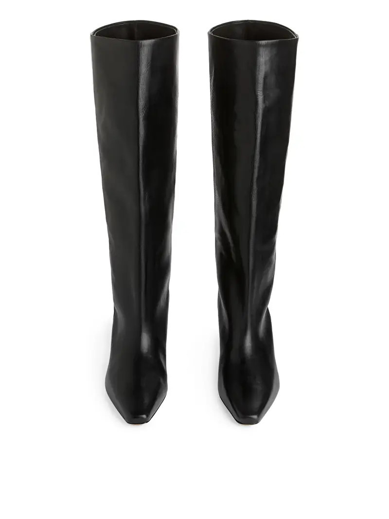 Wide-Shafted Leather Boots | ARKET (US&UK)