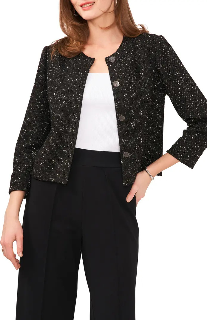 Vince Camuto Tweed Knit Crop Jacket | Nordstrom | Nordstrom