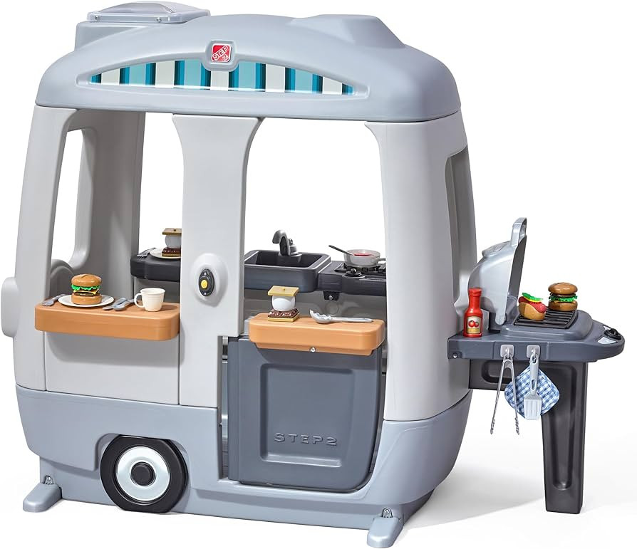 Step2 Adventure Camper Kids Playhouse, Indoor/Outdoor Playset with Kitchenette, Interactive Doorb... | Amazon (US)