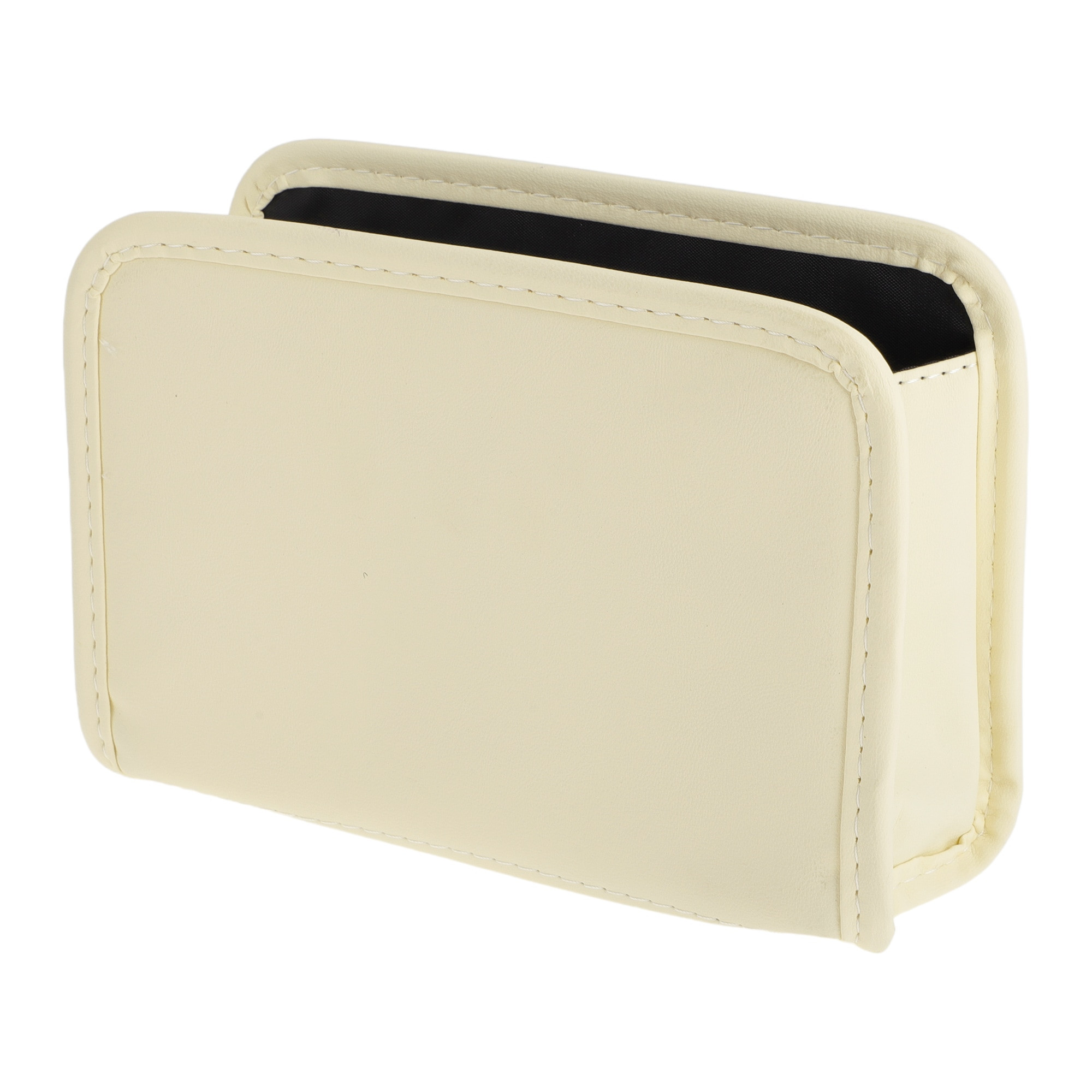 Unique Bargains Car Trash Can Hanging and Foldable 8.3 Inch Length 3.1 Inch Width 5.5 Inch Height Trash Bin Faux Leather Beige 1pc one_size | Lowe's