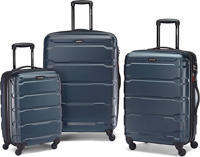 Samsonite Omni PC Hardside Expandable Luggage with Spinner Wheels, Teal, 3-Piece Set (20/24/28) | Amazon (US)