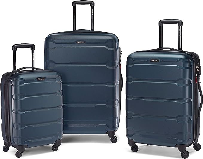 Samsonite Omni PC Hardside Expandable Luggage with Spinner Wheels, Teal, 3-Piece Set (20/24/28) | Amazon (US)