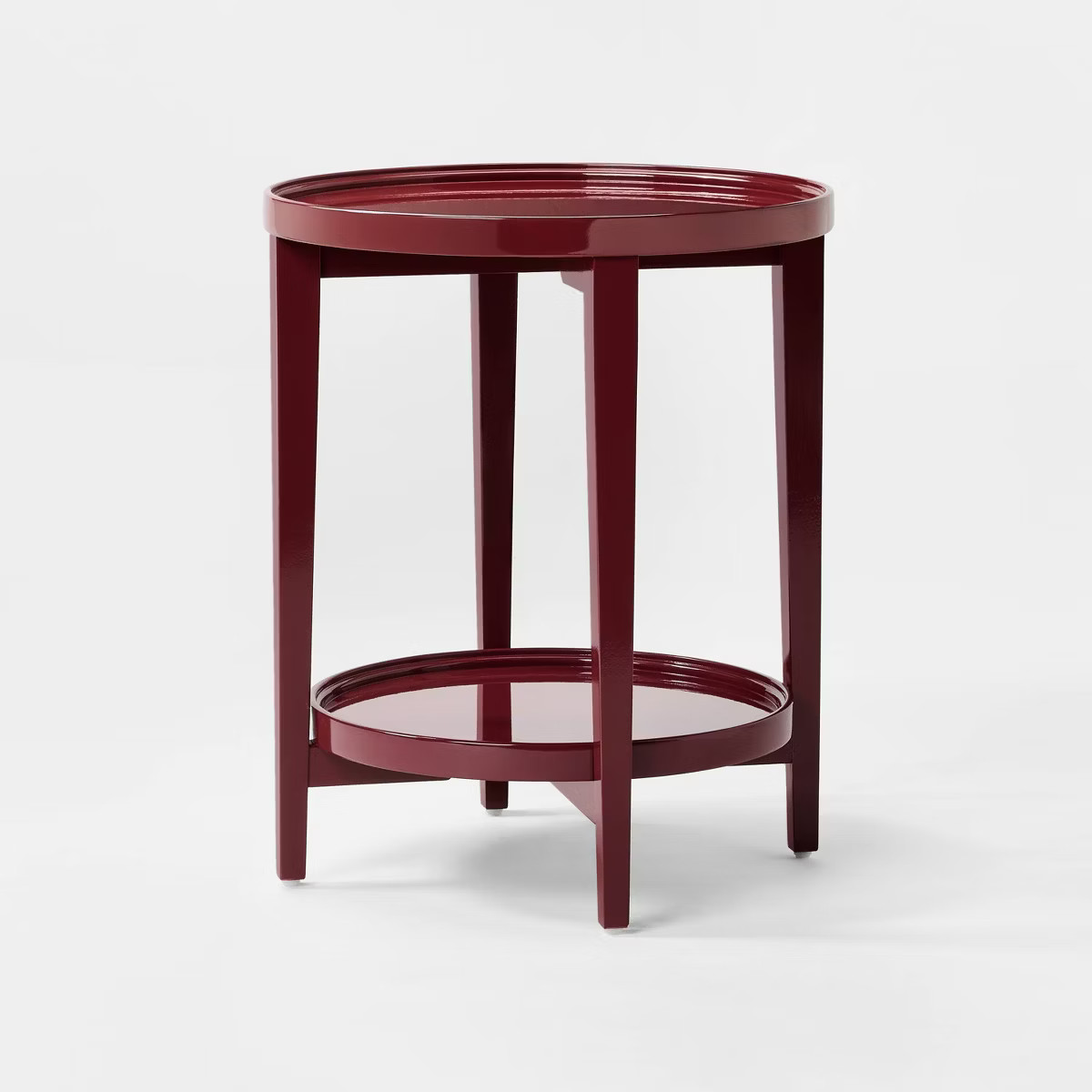 Accent Table Wood Round Lacquer Finish - Threshold™ designed with Studio McGee | Target
