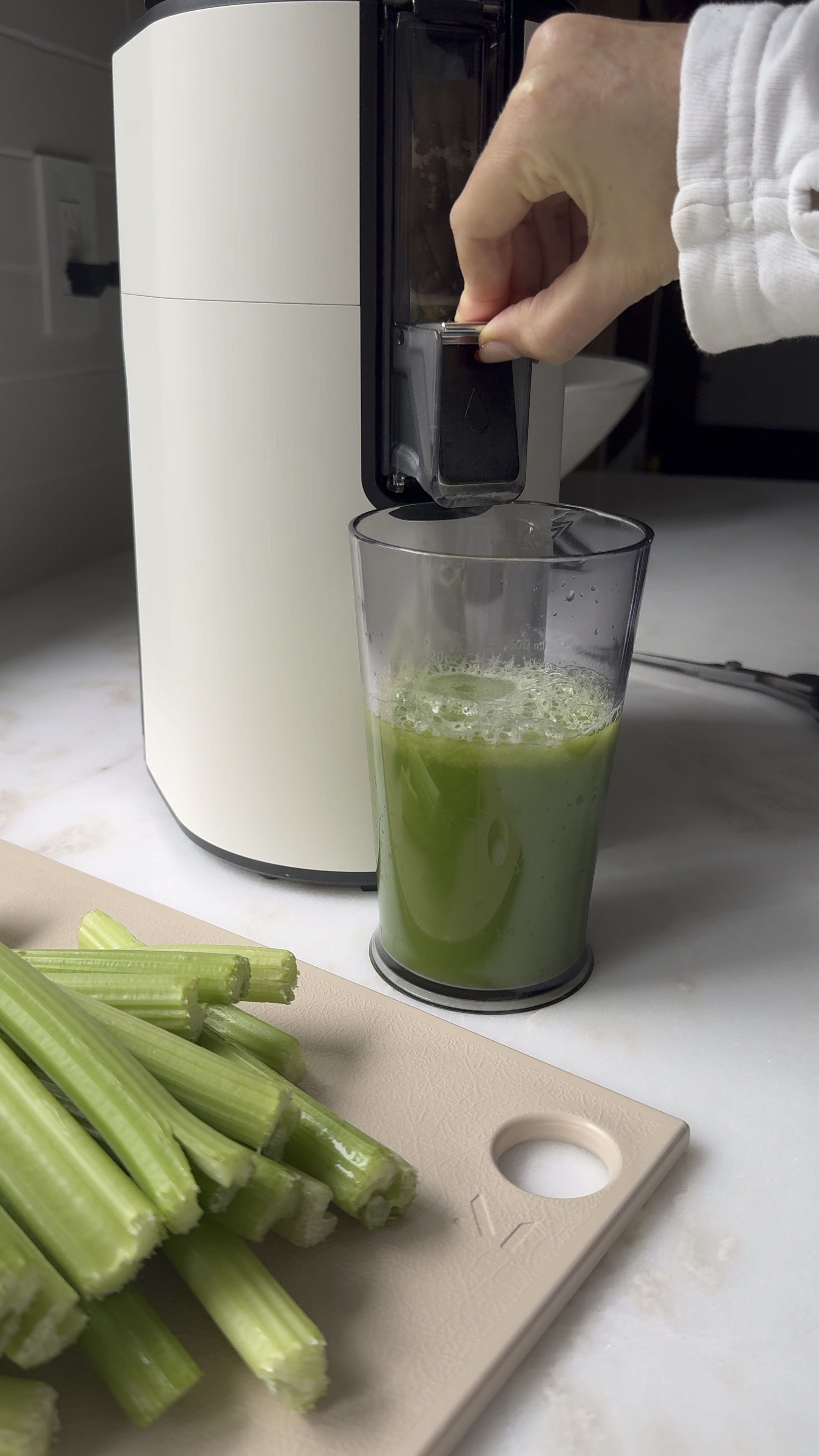 Daily celery juice made in Hurom’s H400 easy clean juicer

#LTKVideo #LTKhome