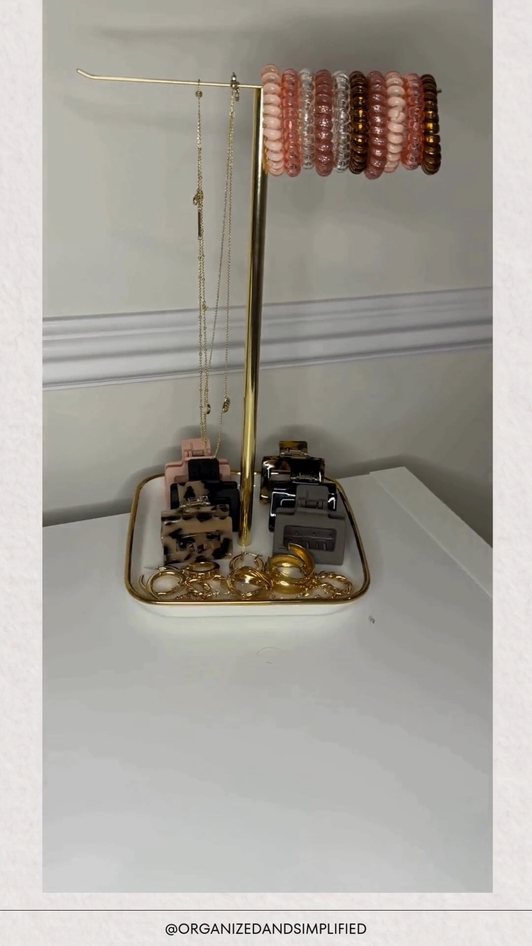 One of my favorite Christmas gifts for the girls this year.
 I was tired of jewelry ending up everywhere and necklaces constantly getting tangled, so this pretty jewelry holder was the perfect solution.

It keeps everything organized, easy to grab, and it’s beautiful enough to leave out on their desks. 

I love the white color with the gold trim.  If it is functional and aesthetic, then it is always a win in my book.

A simple way to stay organized and make mornings easier.

#LTKFindsUnder50 #LTKHome #LTKmomlife