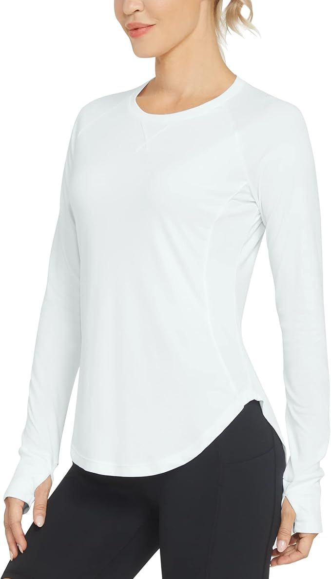 G4Free Women's UPF 50+ UV Shirts Long Sleeve Workout Sun Shirt Outdoor Gym Hiking Tops Quick Dry ... | Amazon (US)