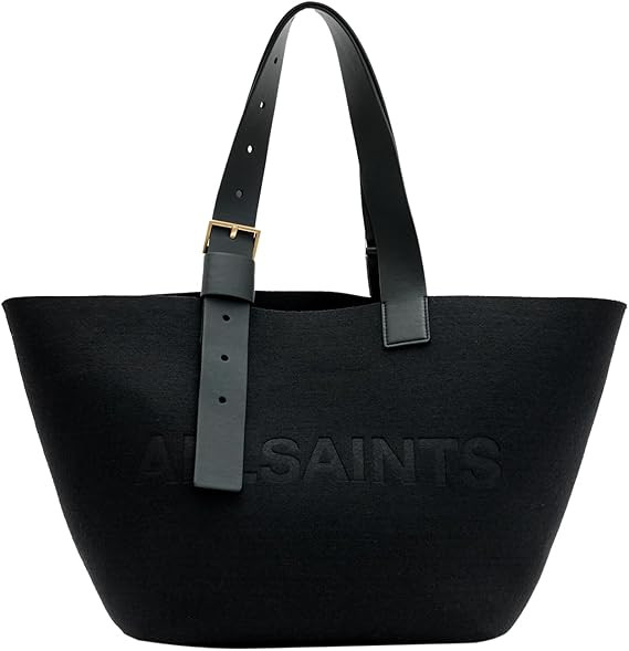 AllSaints ANIK Felt E/W Tote, Black | Amazon (US)