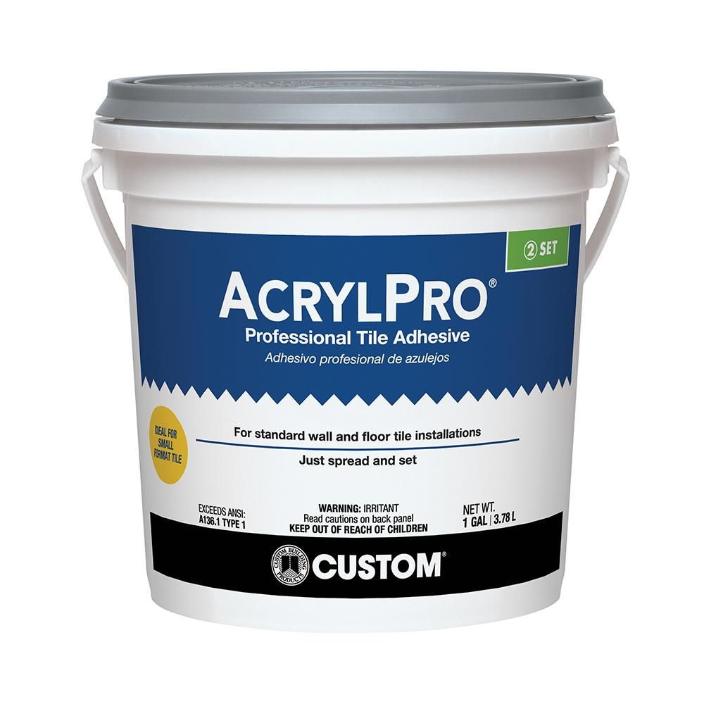 Custom Building Products AcrylPro 1 Gal. Ceramic Tile Adhesive-ARL40001 - The Home Depot | The Home Depot