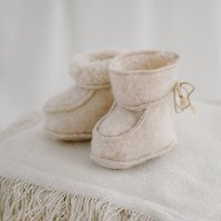 Merino Wool Baby Booties, Beige Color Perfect Gift For Baby, Suitable Girls & Boys, Great The Winter Season | Etsy (US)
