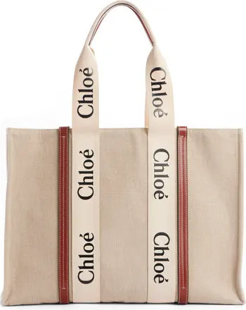 Medium Woody Linen Tote | Nordstrom