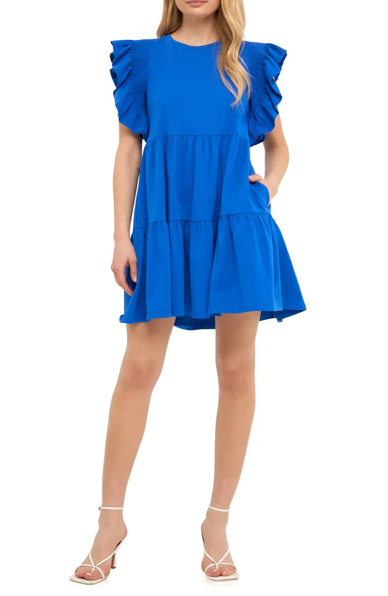 Ruffle Cotton Babydoll Minidress | Nordstrom