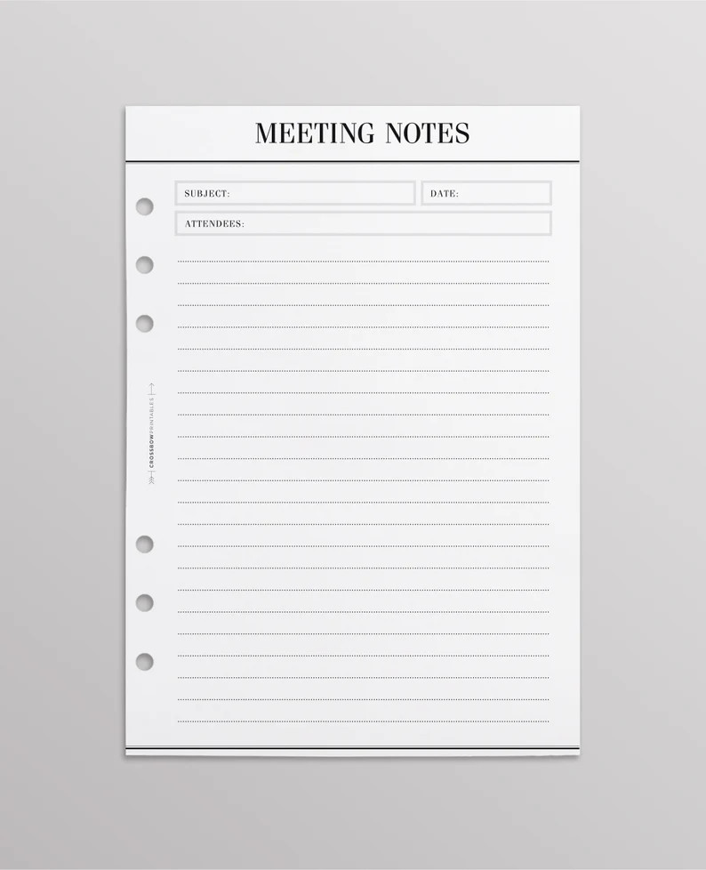 Gedruckte Notizen A5 | Filofax gedruckte Einsätze | Kikki K bedruckte Einsätze | Arbeitsplaner ... | Etsy (DACH)