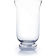 WGV Unique Bouquet Vase, 7" W, 12" H, Clear Short Hurricane Glass Candle Holder, Floral Planter T... | Amazon (US)