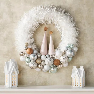 Member's Mark 24" Shatterproof Ornament Tinsel Wreath | Sam's Club