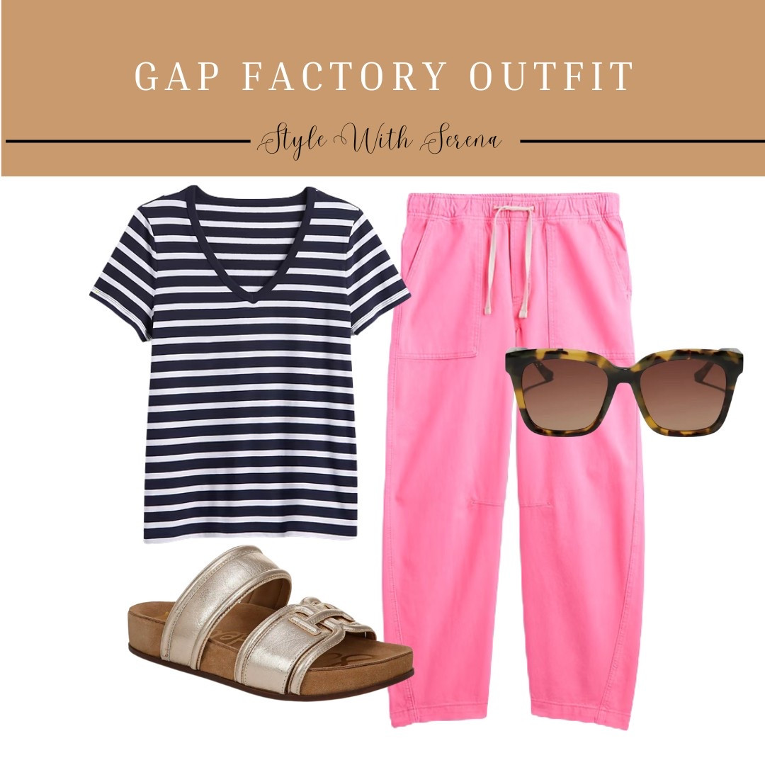 Gap factory outfit, pink pants, tshirt, sandals, sunglasses, casual outfit, spring fashion

#LTKFindsUnder100 #LTKStyleTip #LTKSeasonal