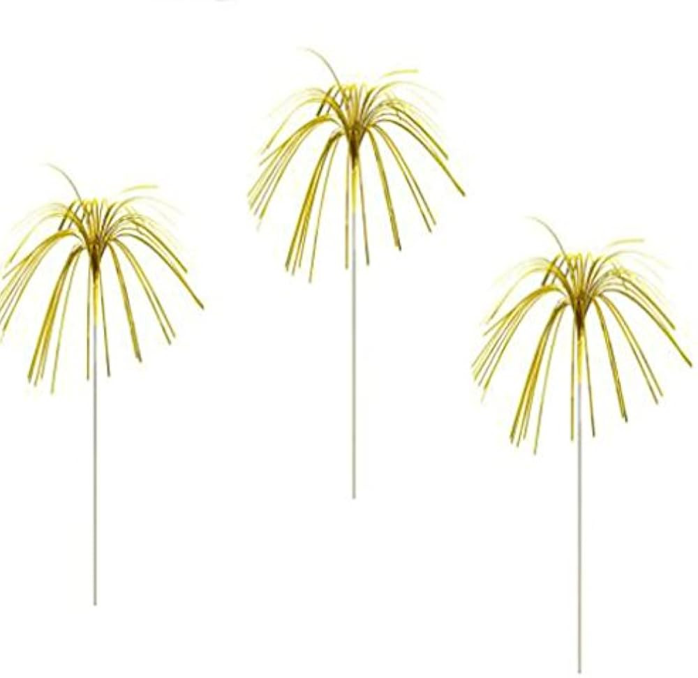 100 Pcs of 9" Gold Foil Frills Party Picks Cupcake Topper Sandwich & Cocktail Picks Frill Appetiz... | Amazon (US)