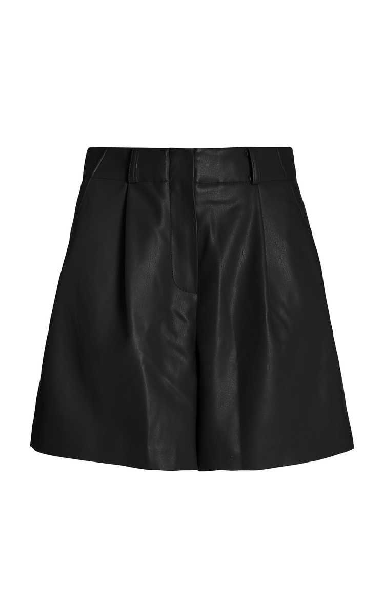 Manon Pleated Vegan Leather Shorts | Moda Operandi (Global)