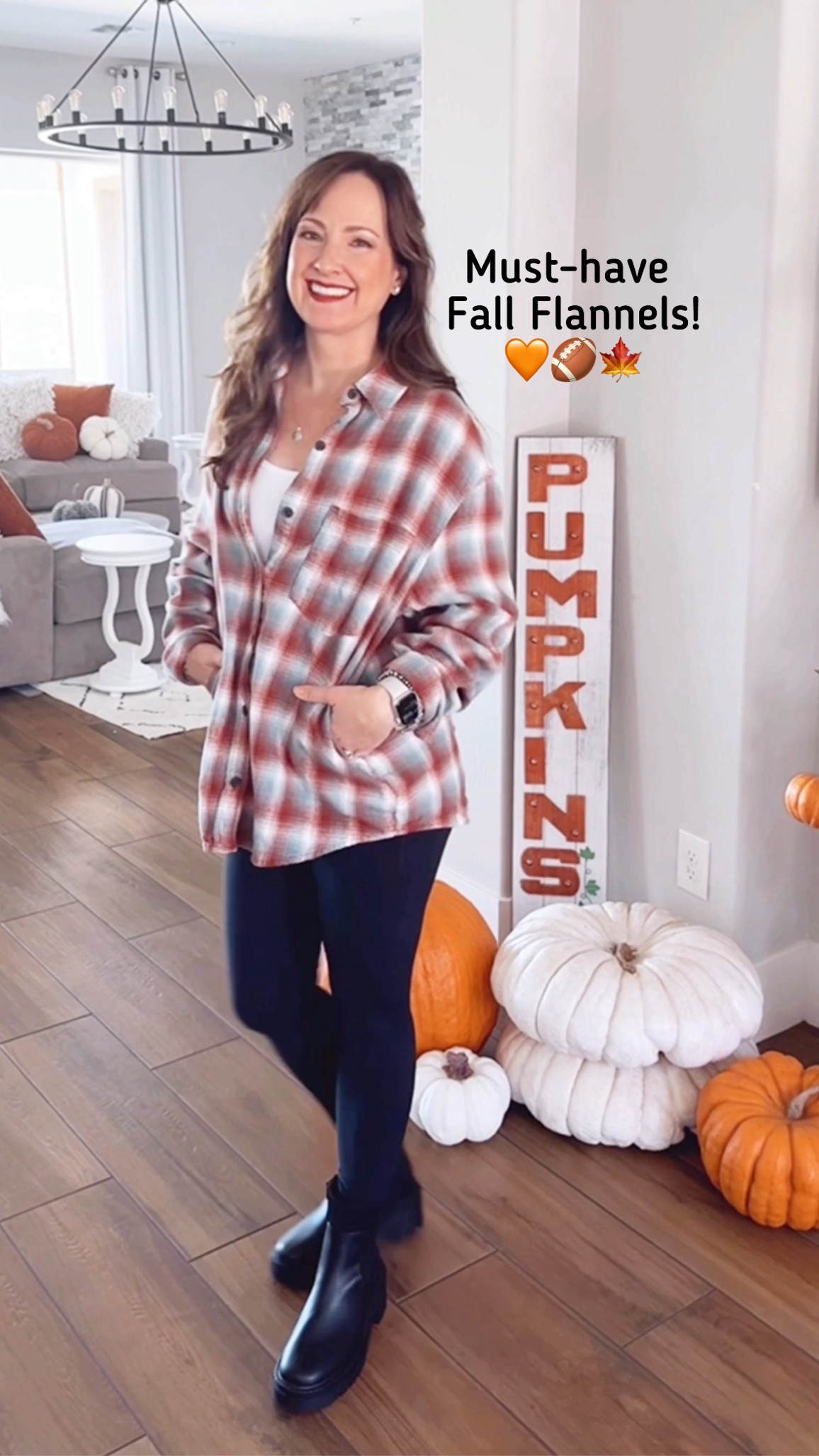 You need these Fall Flannels ASAP! Soooo cute and soft and perfect for the 🎃pumpkin patch, 🔥bonfires and 🏈football games! Only $25! I also linked my NEW black boots, jeans and leggings! Let’s gooo FALL! I’m so ready! Are you? 

I’m wearing a small in the orange flannel and a medium in the light blue. TTS. Size 4 short in jeans and boots are TTS. More deets on my LTK page or comment Flannels!

#fallflannels #targetfall #targetflannels #fallfits #fallfashion #modernfarmhouseglam 


#LTKStyleTip #LTKSeasonal #LTKShoeCrush