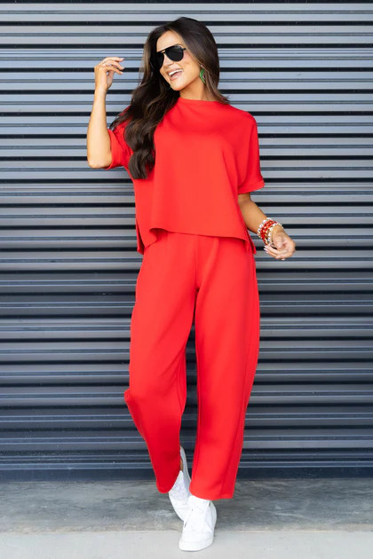 TWT Fun For All Red Short Sleeve Top | The Willow Tree