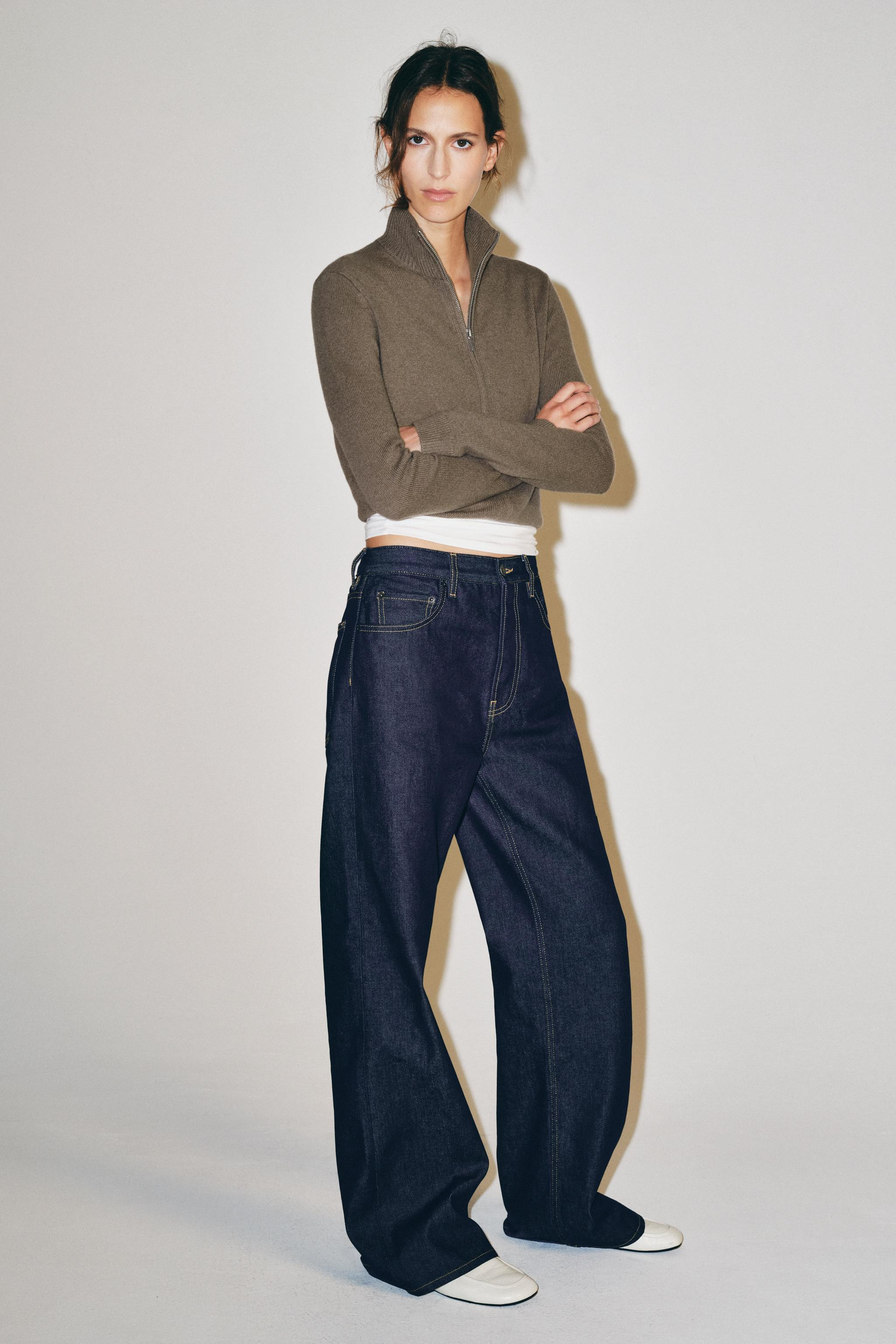 ZW COLLECTION MID-WAIST STRAIGHT JEANS | Zara UK