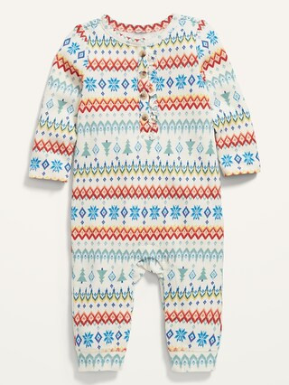 Unisex Henley Thermal One-Piece for Baby | Old Navy (US)