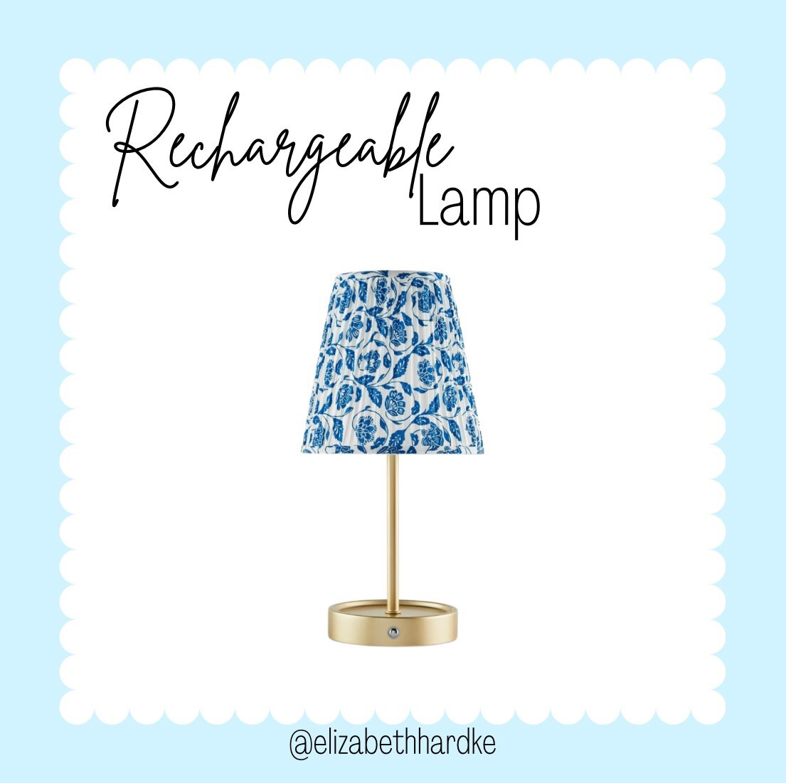 The cutest rechargeable lamp! Walmart, blue and white, accent lamp, pleated floral shade

#LTKHome #LTKGiftGuide #LTKFindsUnder50