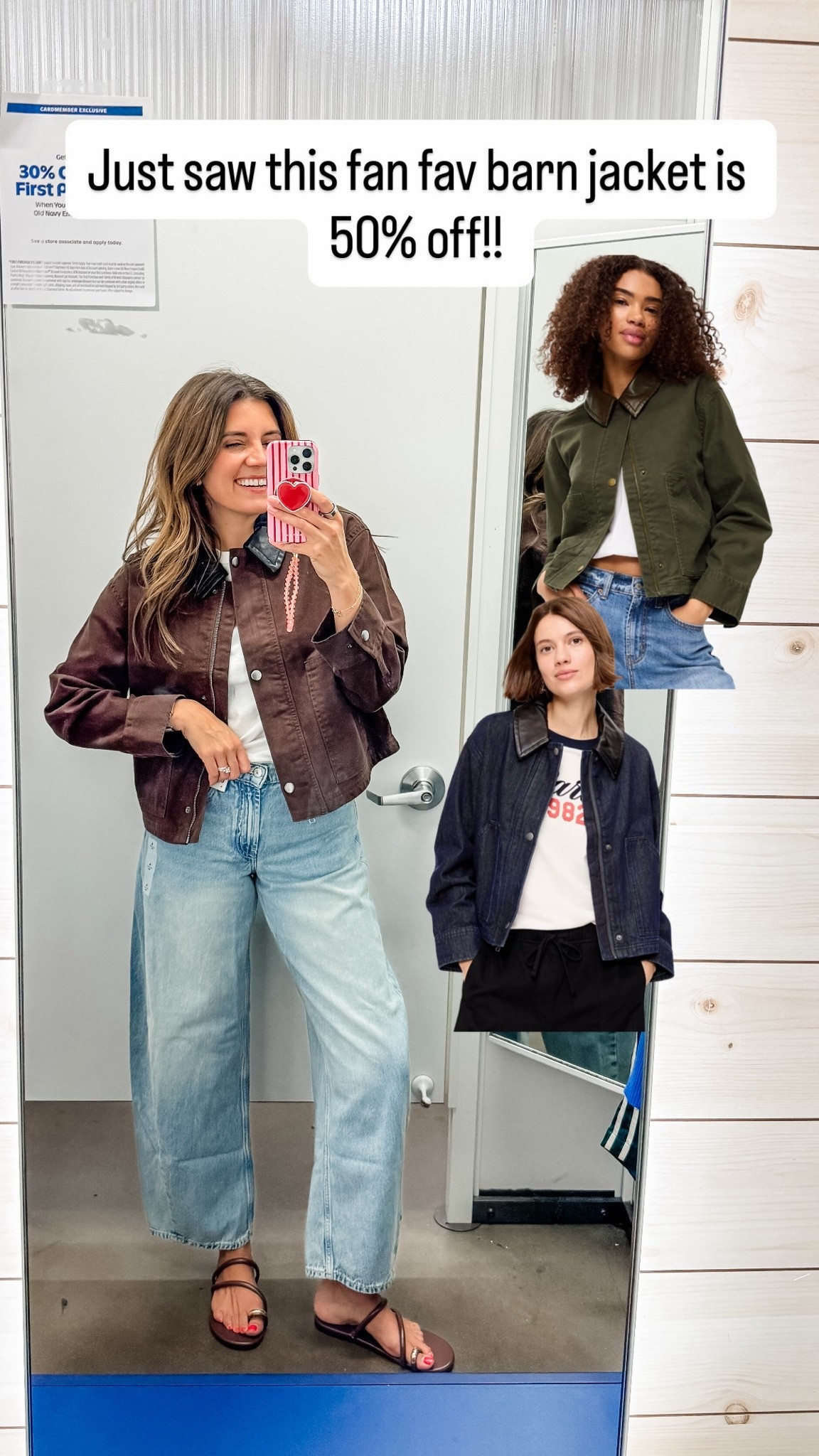 Half off old navy’s barn jacket!! I’m in a small and 5’7”.

#LTKOver40 #LTKTall #LTKSaleAlert