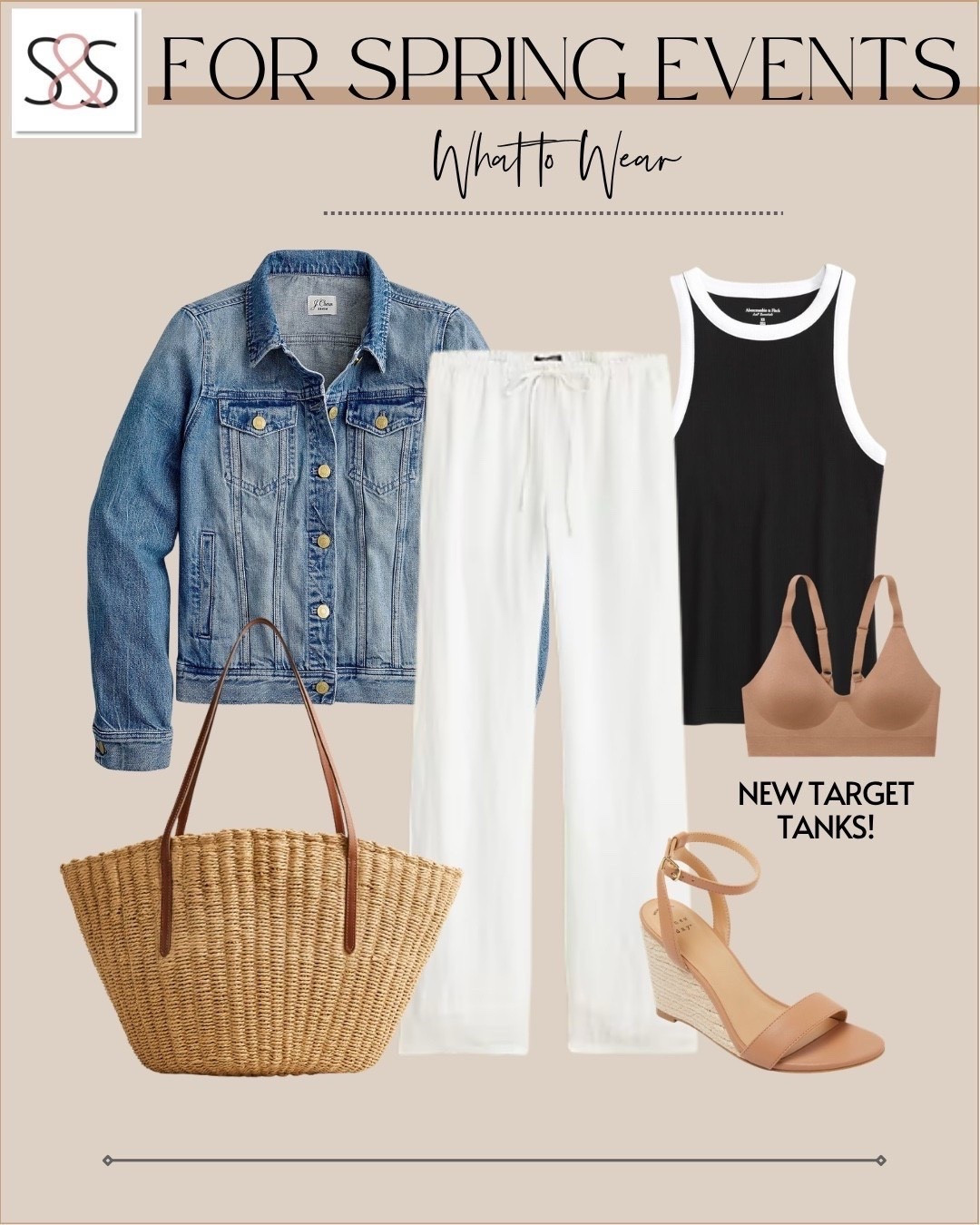 Lightweight layers that make spring events feel effortless

spring event outfits women, white linen pants outfit, denim jacket outfit women, casual dressy spring outfits, neutral spring outfit ideas, wedge sandals outfit women, target tank outfit, warm weather outfits women

#LTKTravel #LTKgrwm #LTKOver40