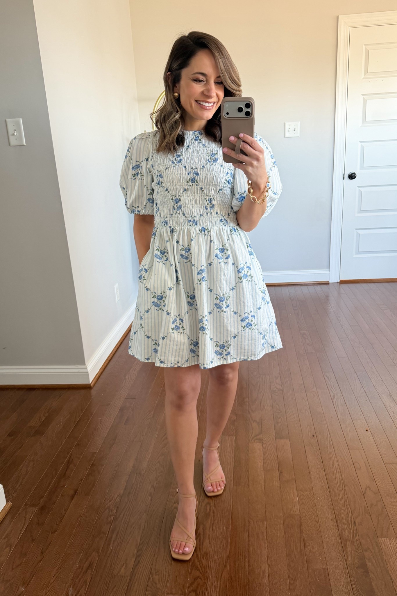 This cutie dress is $18 today! 

I’m wearing it in petite xs, it’s true to size. Unlined so you may want to add a slip. 

The shoes are cute but they need some major breaking in -  tight on the toes. 

#LTKPetite #LTKSaleAlert