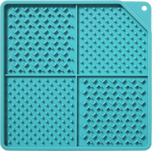 Frisco Square Silicone Dog & Cat Lick Mat, Teal | Chewy