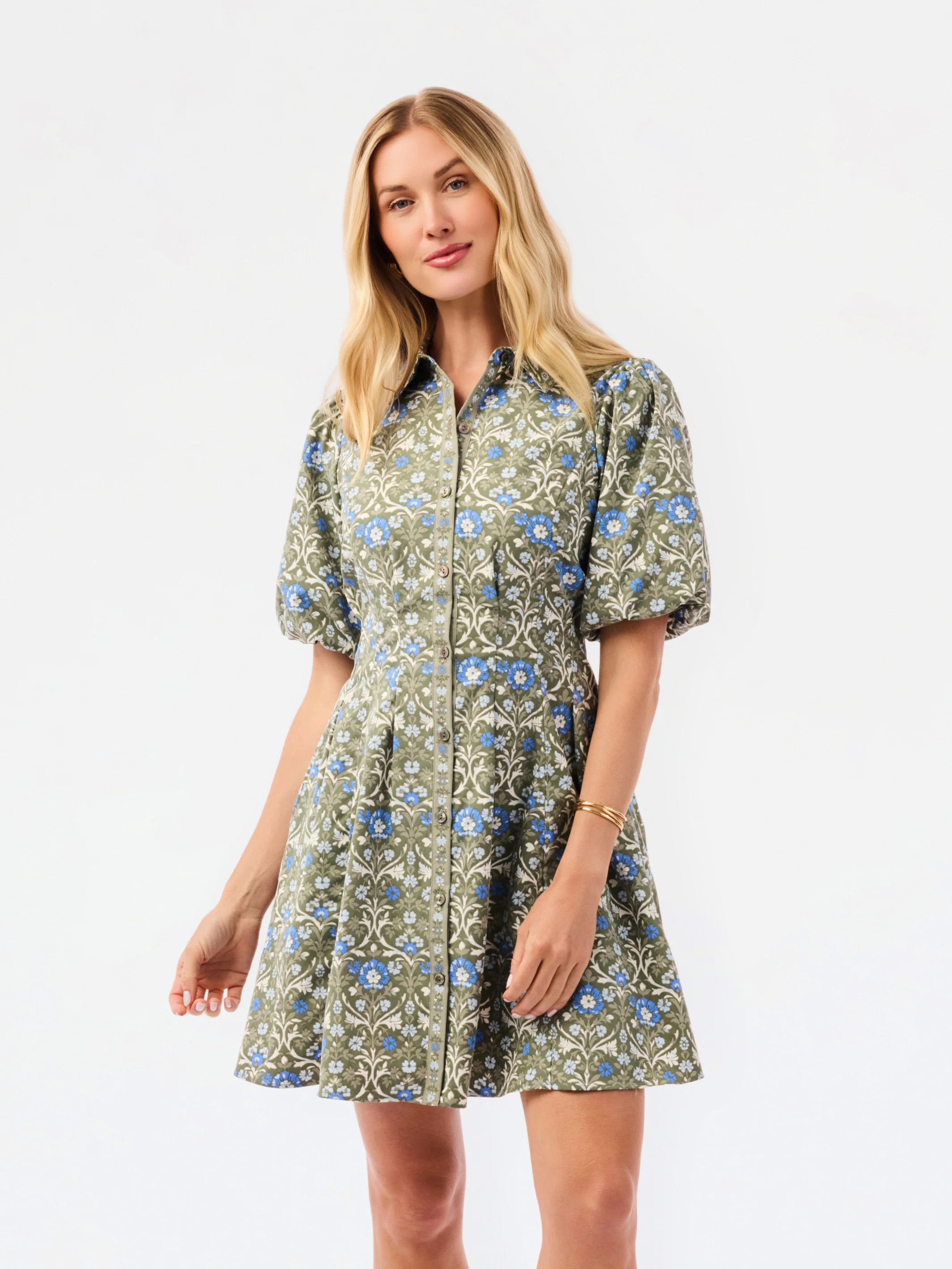 Rory Mini Dress | Ashdown Abbey Olive | Mary Square