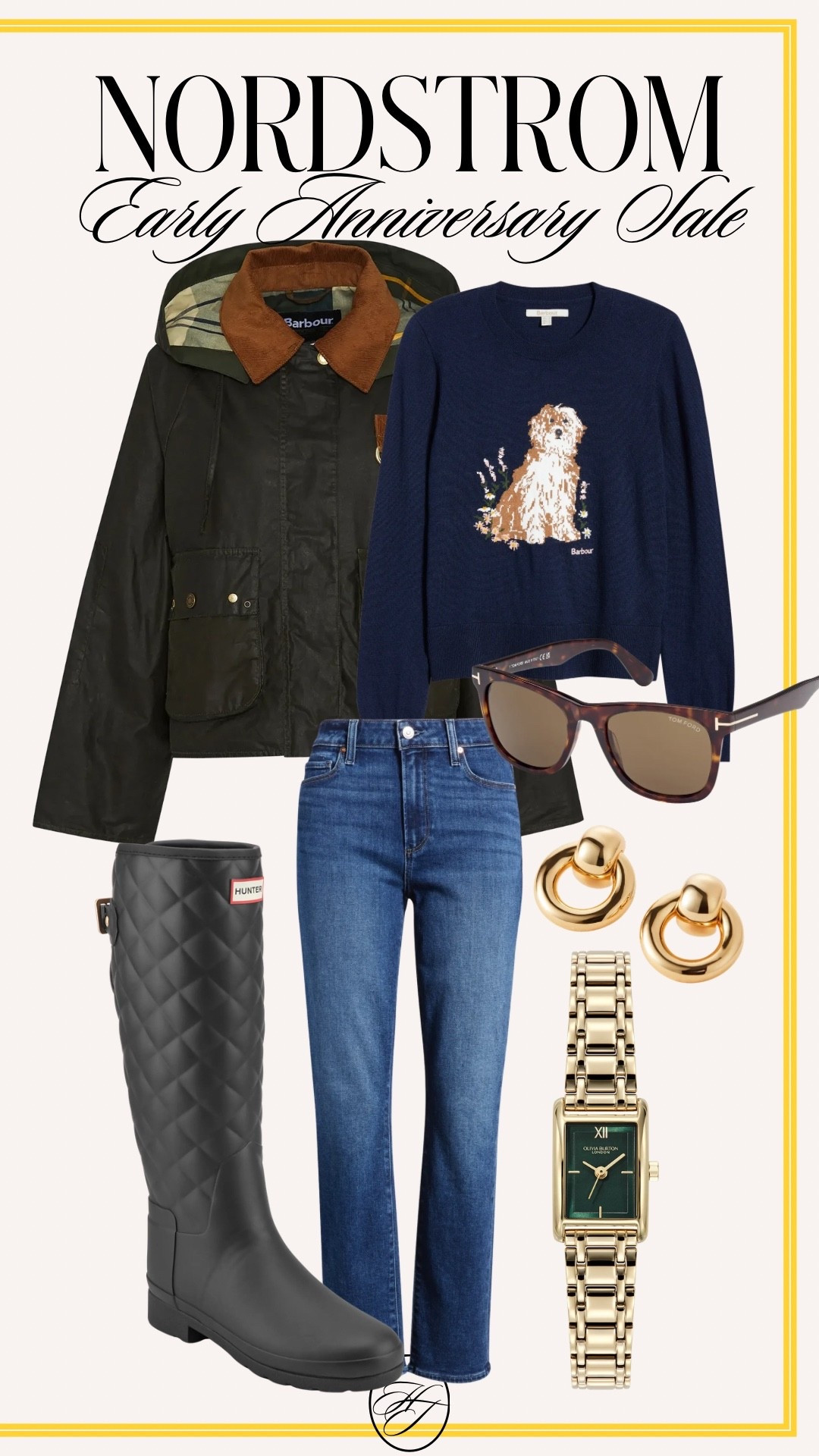This is the kind of outfit you’ll be so glad you grabbed during the Nordstrom Anniversary Sale. 🤎 Perfect for fall weekends, pumpkin patches, football games, rainy days, or casual coffee dates, these timeless staples will stay in your closet for years. The Barbour jacket, cozy sweater, flattering denim, and Hunter boots are the pieces you’ll reach for on repeat.

#NordstromAnniversarySale #FallStyle #ClassicStyle #WardrobeStaples #LTKStyle #Barbour #HunterBoots #CasualChic #TimelessFashion #FallOutfit