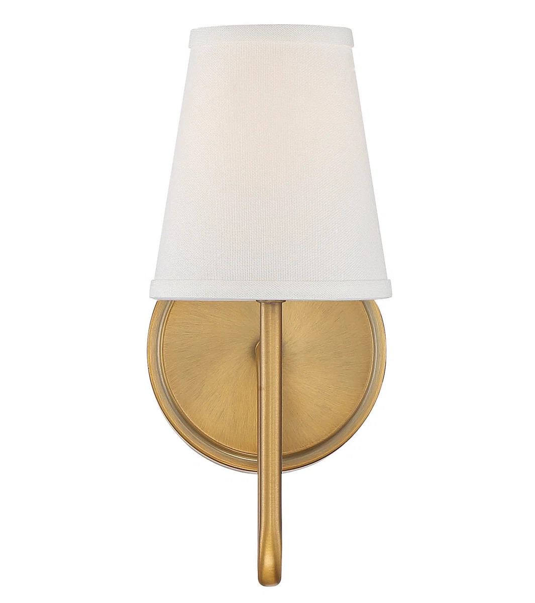 Ponta 1 - Light Dimmable Armed Sconce in Natural Brass | Wayfair North America