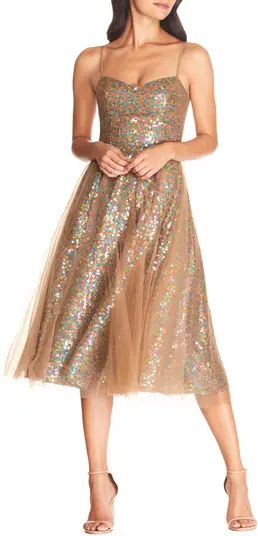 Ensley Sequin Embroidered Tulle Dress | Nordstrom
